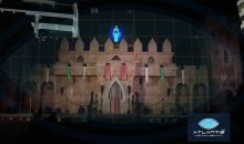 Hologram big size in a castle.